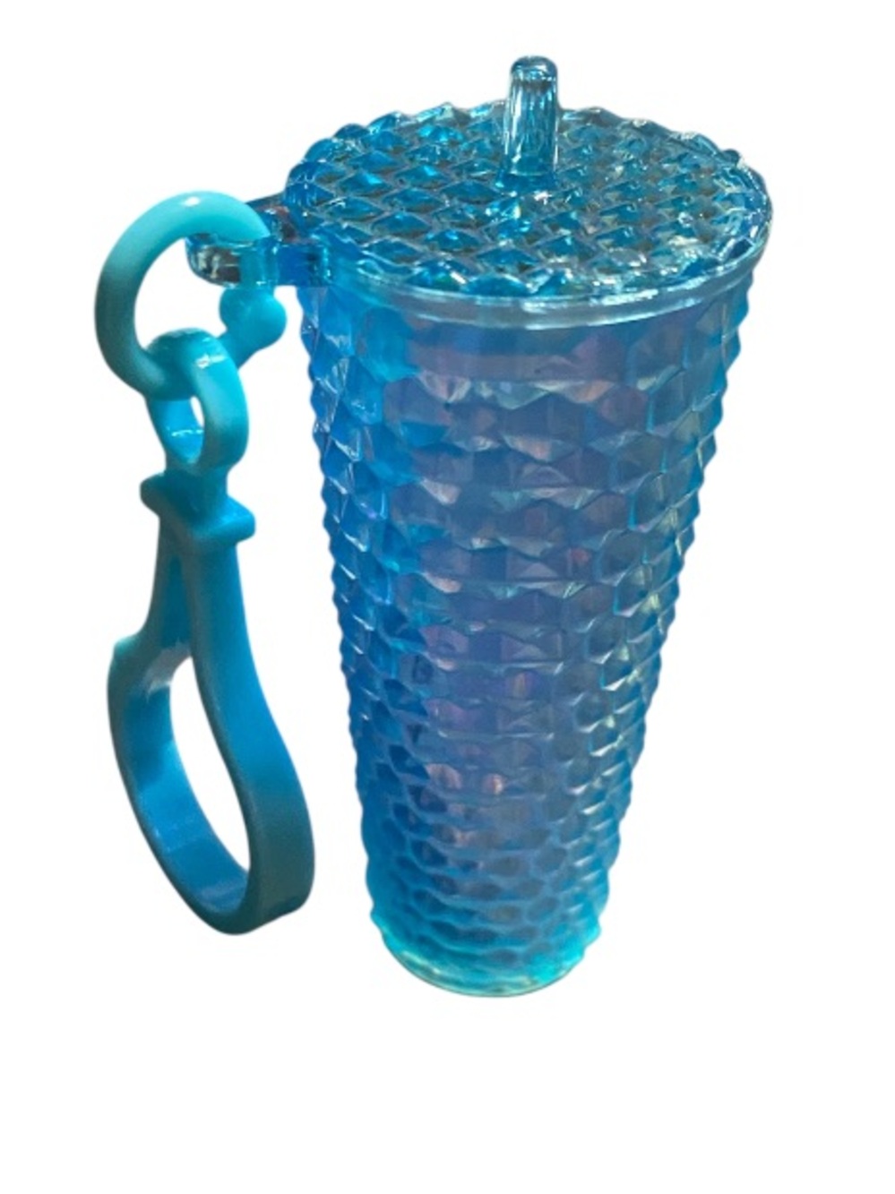 🔴 Mini Textured Tumbler Keychain with Lid
